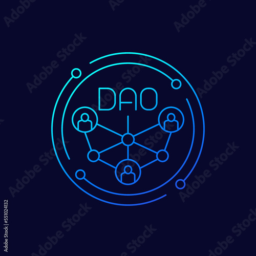 DAO community icon, linear design