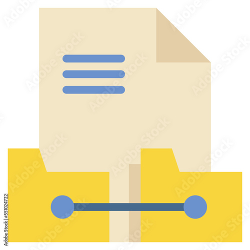 folder file sharing exchange icon flat style