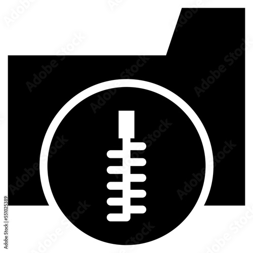 zip compress file folder icon solid glyph