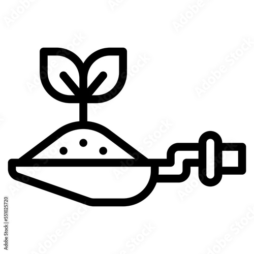 trowel soil plant gardening icon