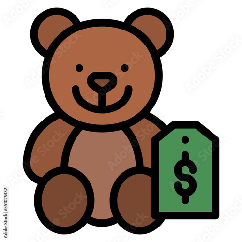 toys teddy bear baby icon