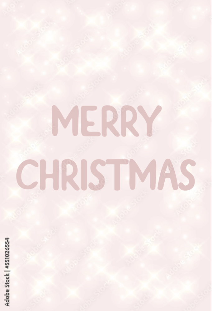 Merry christmas card with snowflakes effect.