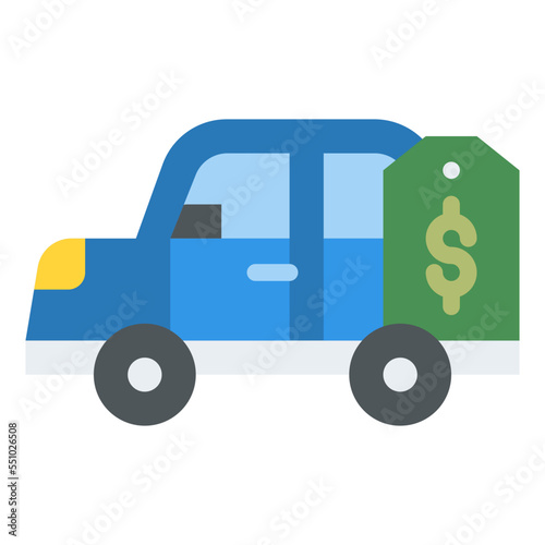car price sell shopping icon