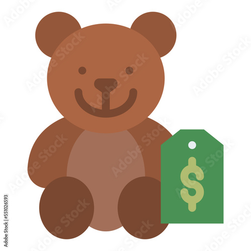 toys teddy bear baby icon