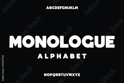 San serif font vector design, suitable for headline, poster and logotype. Vector illustration.