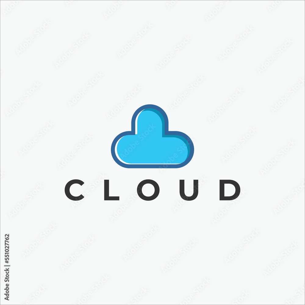 cloud logo template vector symbol
