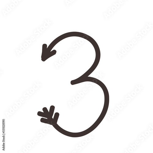 Arrow direction alphabet 3 numeric letters