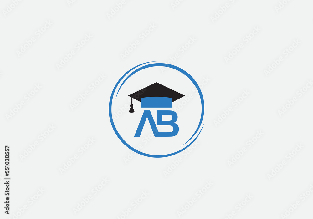 Academic education symbol and Student hat logo. Education cap monogram and Graduation cap symbol and university graduation signs Academic education symbol and Student hat logo. Education cap monogram and Graduation cap symbol and university graduation signs