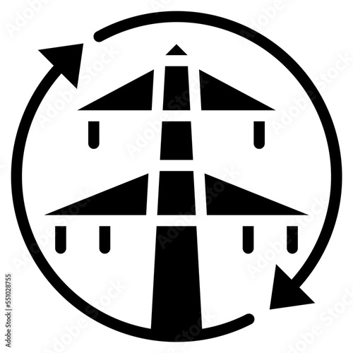 eletricity reuse power light icon