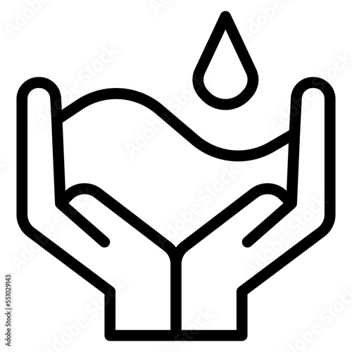water saving protect nature ecology icon