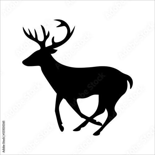 animal deer line icon vector illustration on white background.