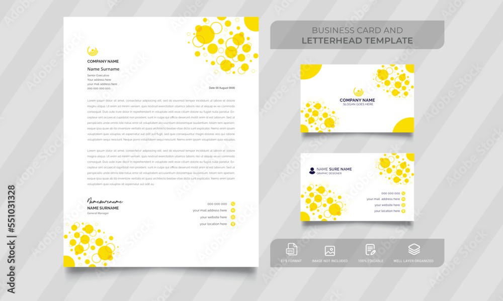 Corporate Identity letterhead and business card set