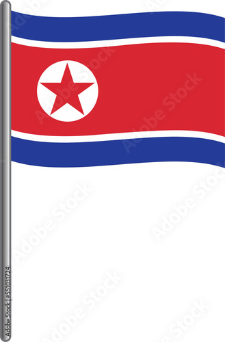 North Korea flag PNG 8