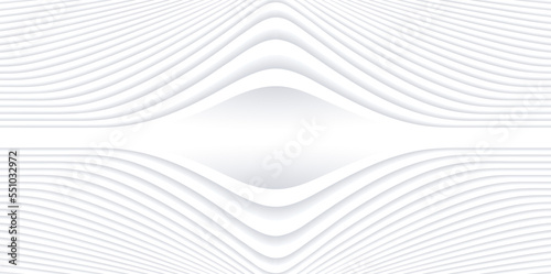 White striped pattern background, 3d lines design, abstract symmetrical minimal white gray backdrop for business presentation, vector illustration