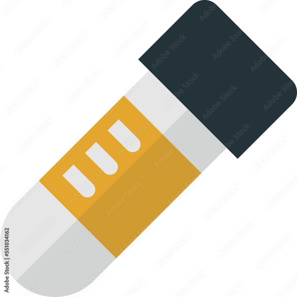 Chemical tube or test tube illustration in minimal style Chemical tube or test tube illustration in minimal style