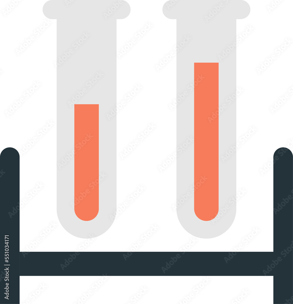 Chemical tube or test tube illustration in minimal style Chemical tube or test tube illustration in minimal style