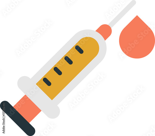 syringe illustration in minimal style © toonsteb