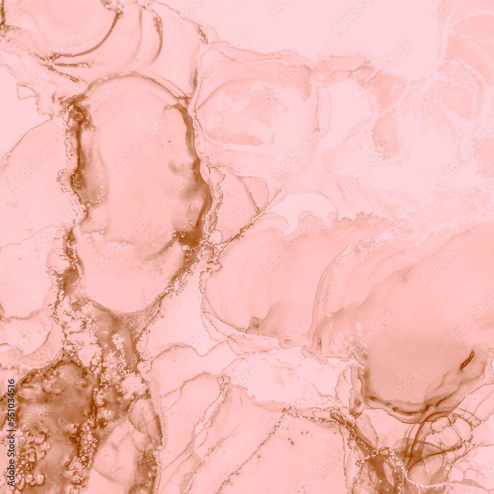 Alcohol Ink Print. Stains Pattern. Coral Modern Alcohol Ink Print. Stains Pattern. Coral Modern