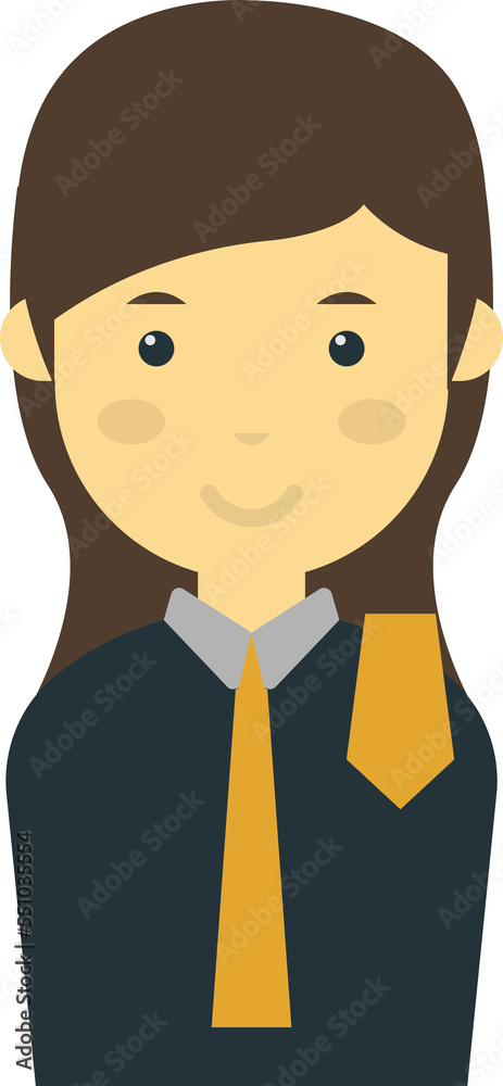 female lawyer illustration in minimal style female lawyer illustration in minimal style