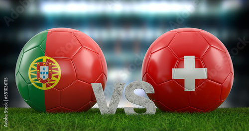 Football world cup round of 16 Portugal vs Switzerland