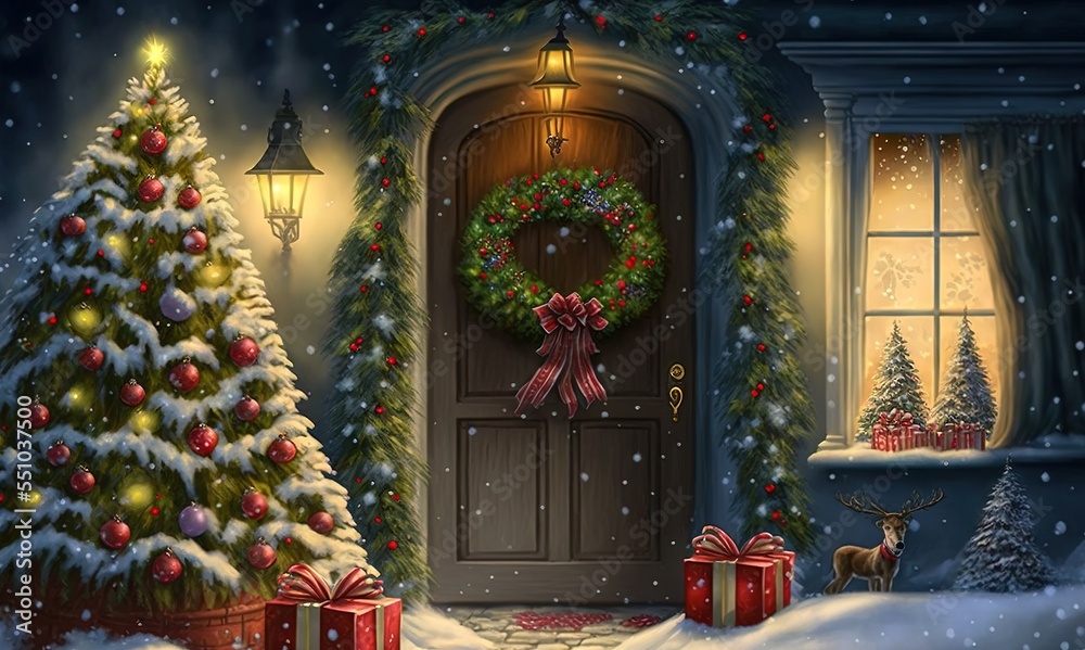 Victorian Christmas Background 