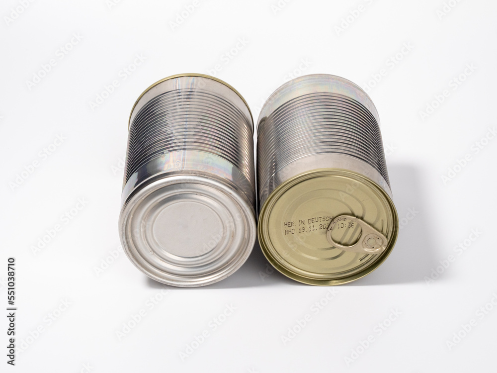Canned doses on a white background. Canned food. Cans. Canned doses on a white background. Canned food. Cans.