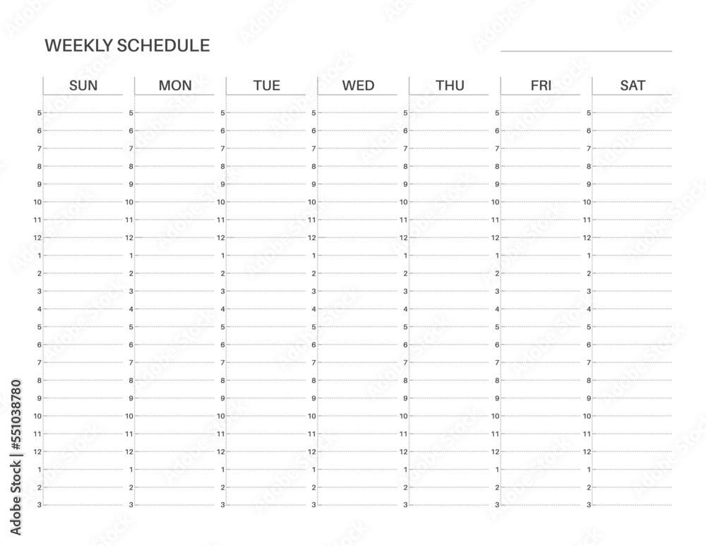 Weekly printable planner. Weekly schedule template. Sunday start. Weekly printable planner. Weekly schedule template. Sunday start.