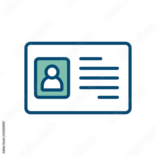 id card icon vector design template in white background