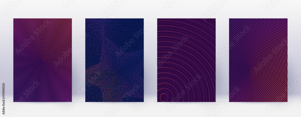 Art business card. Abstract lines modern brochure