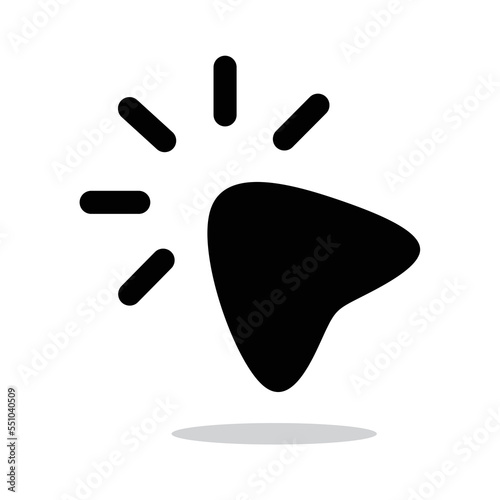 	
Mouse pointer arrow click or cursor click flat icon for apps and websites vector color black banner