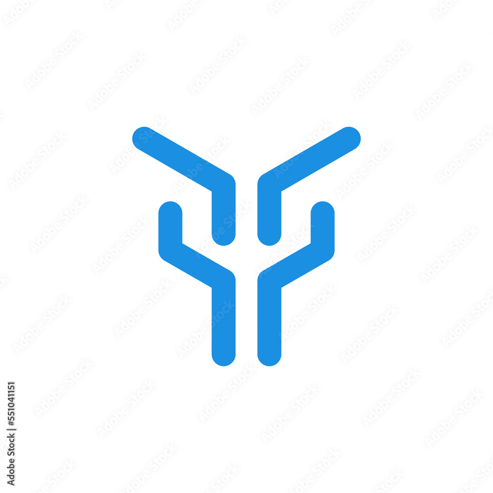 Y logo design vector sign Y logo design vector sign