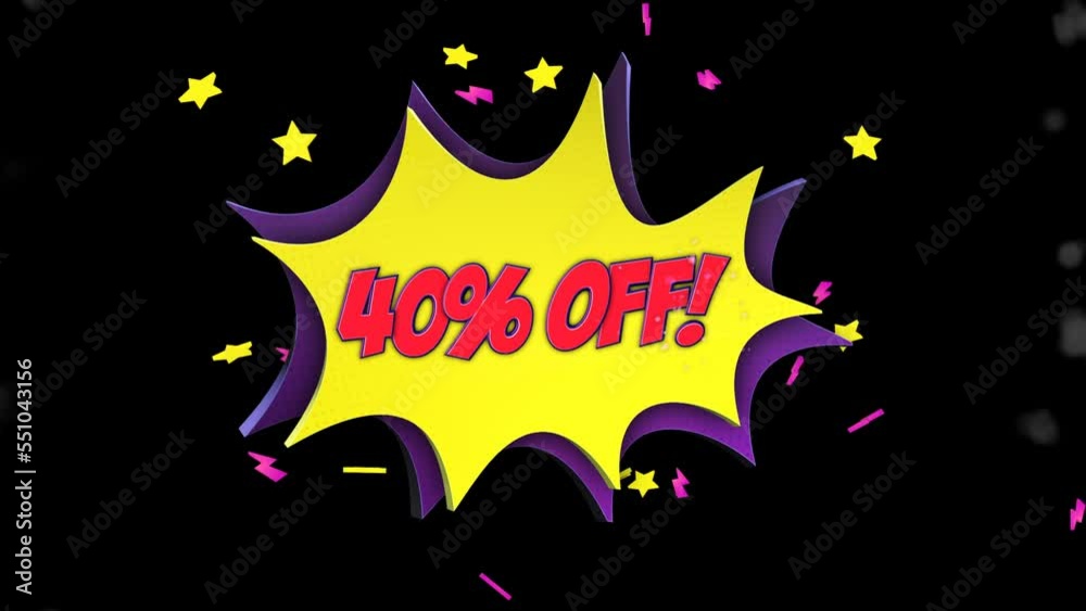 -40% OFF DISCOUNT Comic Text Animation and Speech Bubble, with Alpha Matte, Loop, 4k
-40% OFF DISCOUNT Comic Text Animation and Speech Bubble, with Alpha Matte, Loop, 4k