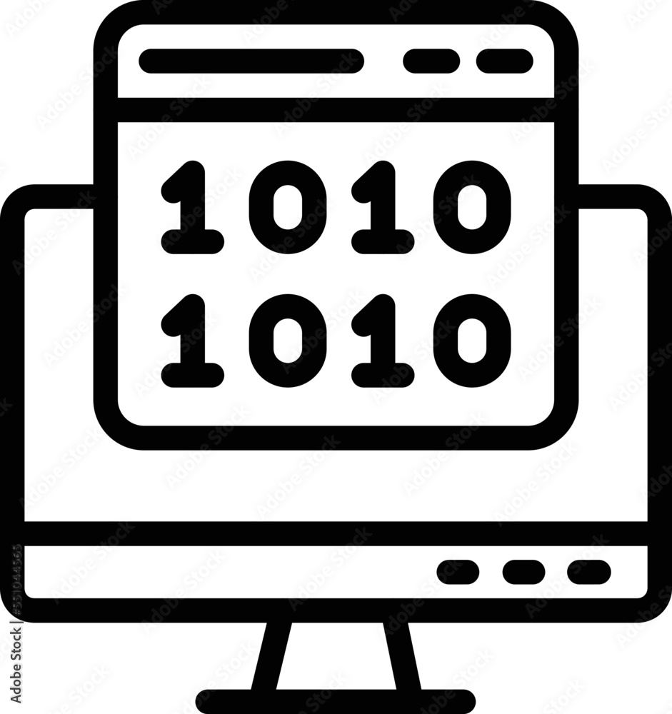 Binary code Vector Icon Design Illustration Binary code Vector Icon Design Illustration