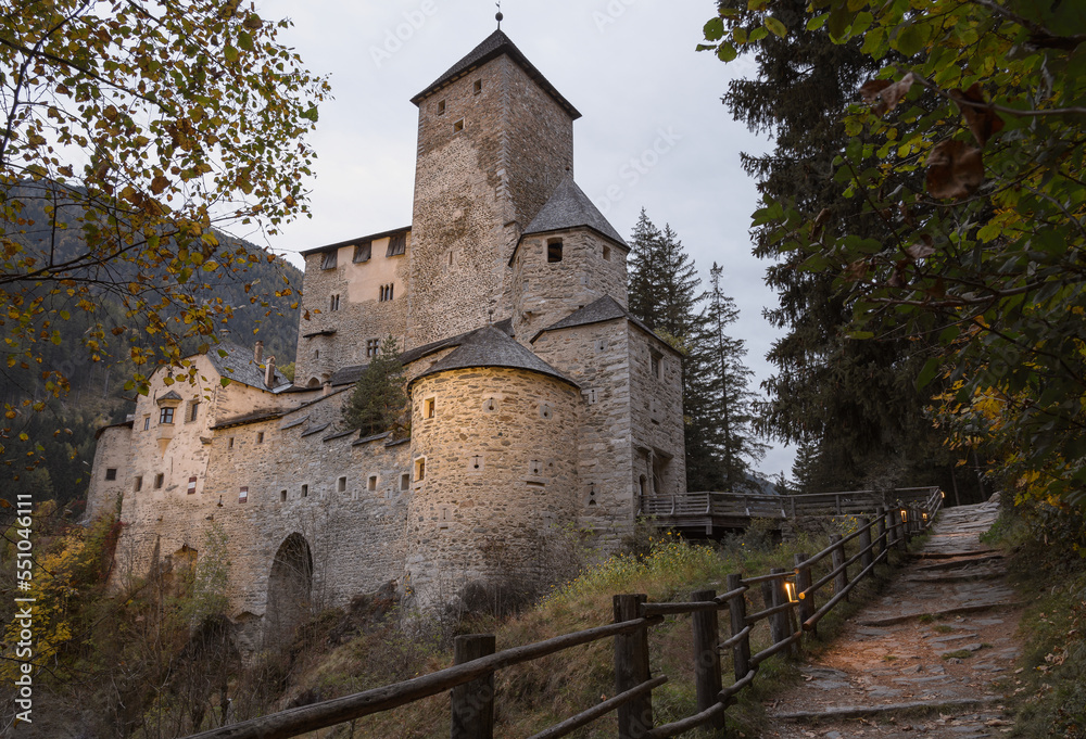 Castle Taufers on an autumnal evening