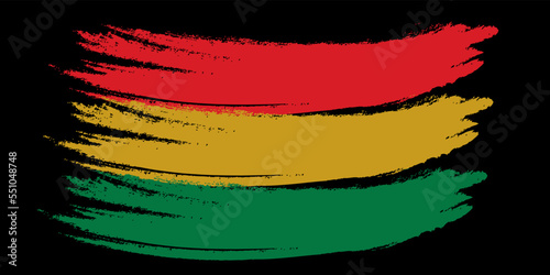 Black history month banner. Vector illustration isolated on black background