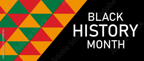 Black history month with geometric background