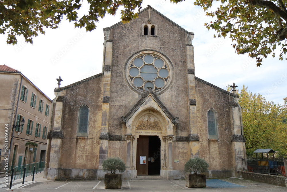 L'église Notre Dame des victoires, village de Collobrières, département du Var, France