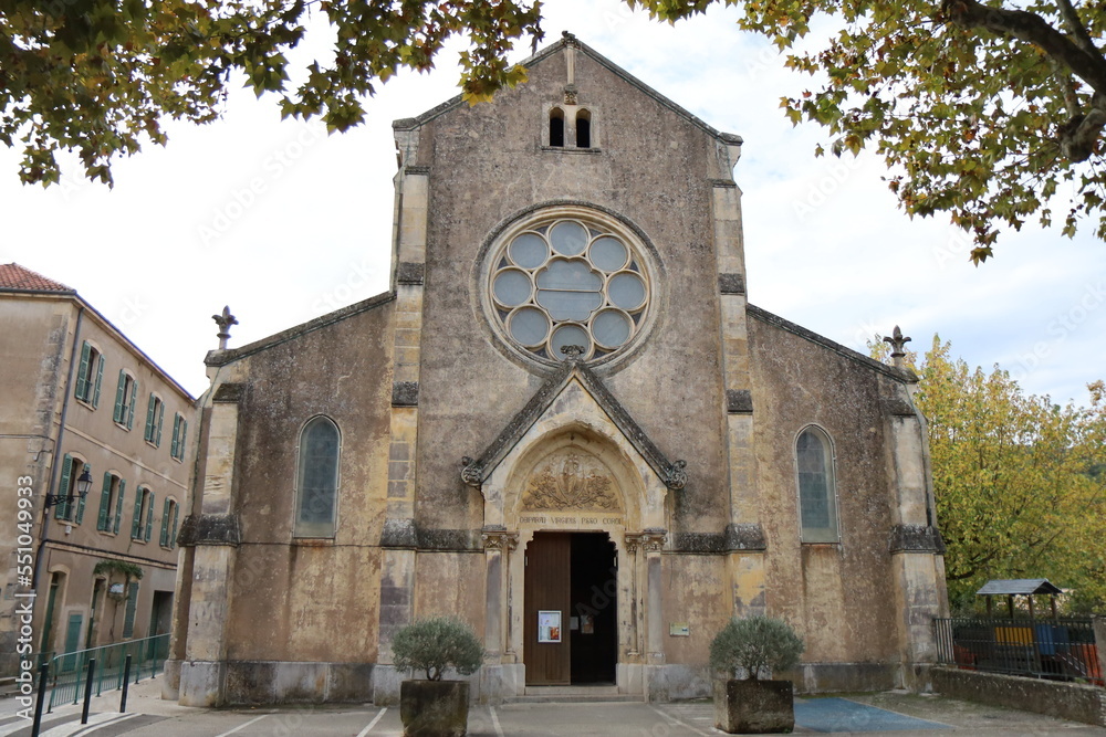 L'église Notre Dame des victoires, village de Collobrières, département du Var, France