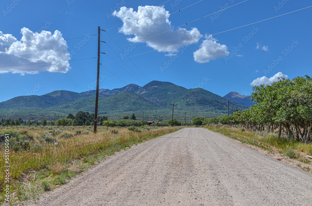 gravel road in the countryside near La Sal mountains (San Juan county, Utah) gravel road in the countryside near La Sal mountains (San Juan county, Utah)