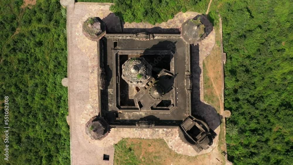 An Aerial Shot of Lakshmi Narayan Temple at Orchha, Madhya Pradesh, India An Aerial Shot of Lakshmi Narayan Temple at Orchha, Madhya Pradesh, India