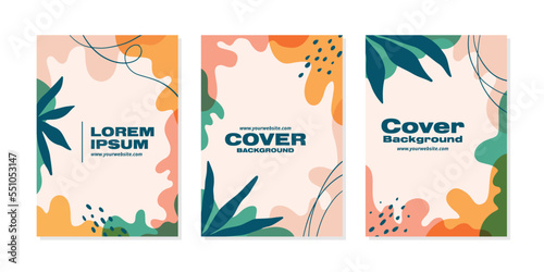 set of cover design background vector