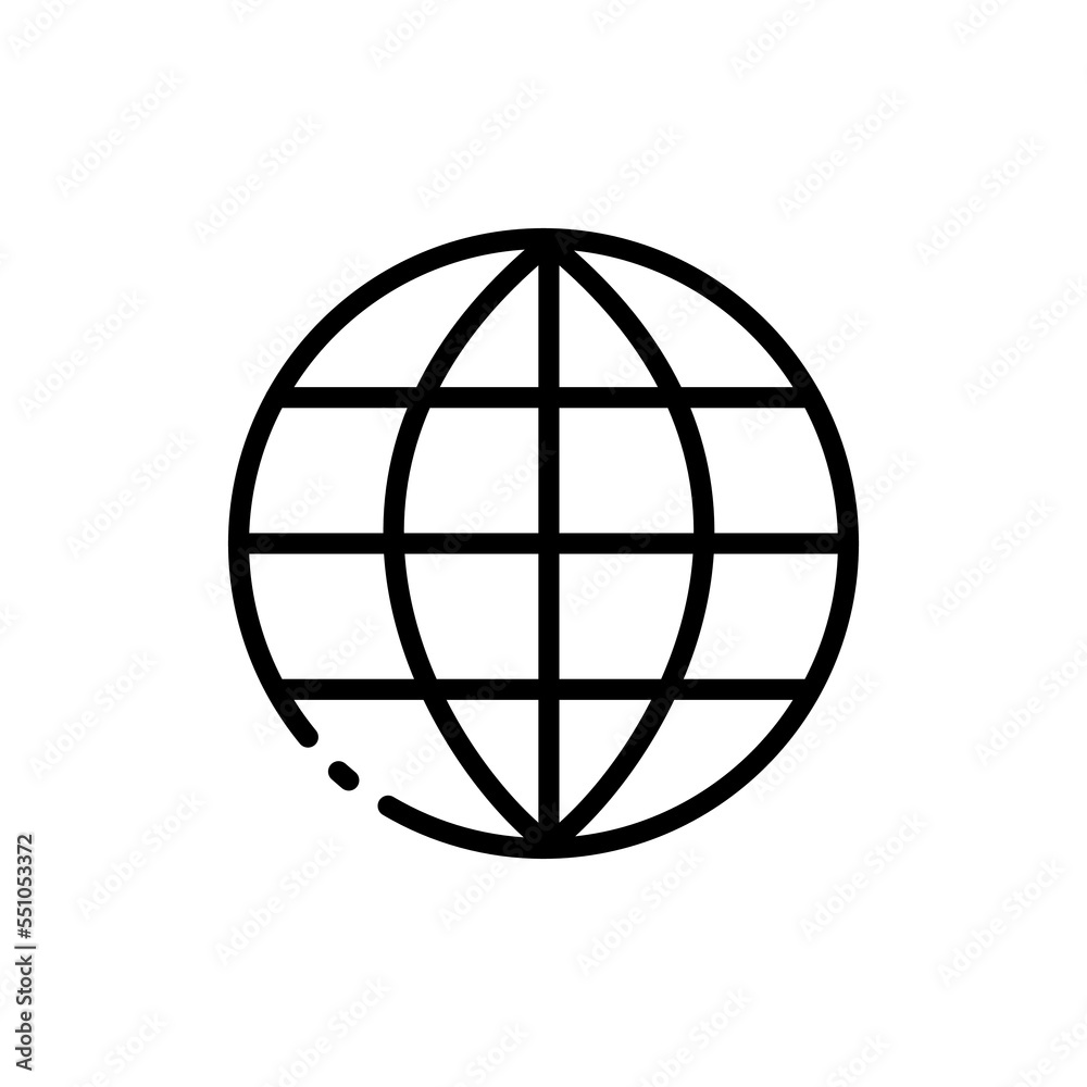 Globes line icon. Internet, access, worldwide web, sign, global network, connection, mobile, communication, wireless, wifi. Online concept. Vector line icon on white background Globes line icon. Internet, access, worldwide web, sign, global network, connection, mobile, communication, wireless, wifi. Online concept. Vector line icon on white background