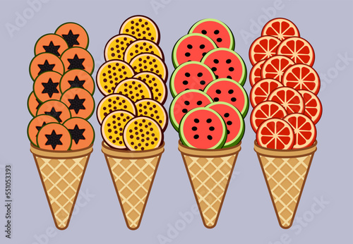 ice cream made from fruits