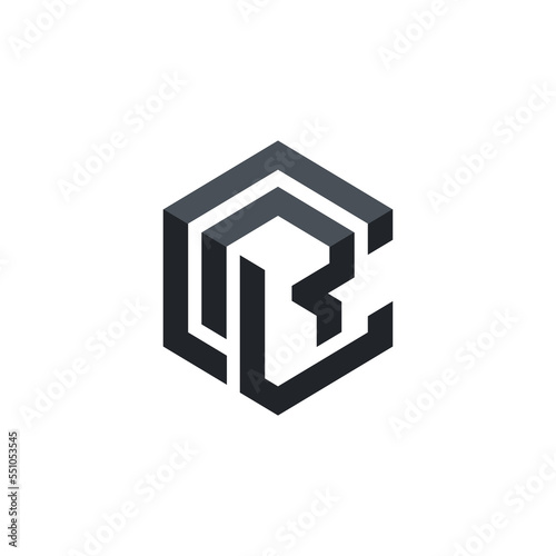 Initial letter CRL hexagon logo, monogram minimal logo design photo
