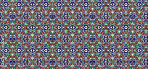 Red Green Purple Seamless Pattern