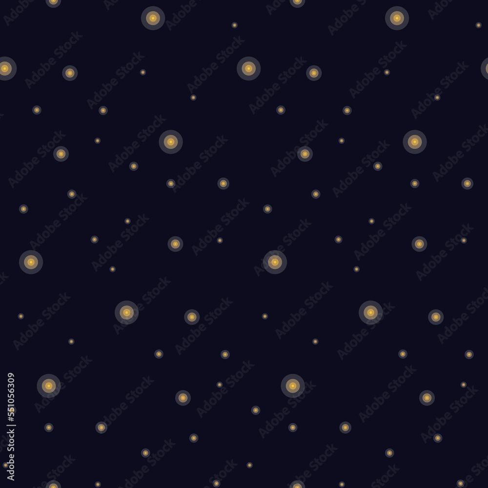 A pattern with a blue sky and flashing yellow lights. Little fireflies are flying across the sky. The starry sky. Suitable for printing on textiles and paper Gift wrapping, children's clothing. A pattern with a blue sky and flashing yellow lights. Little fireflies are flying across the sky. The starry sky. Suitable for printing on textiles and paper Gift wrapping, children's clothing.