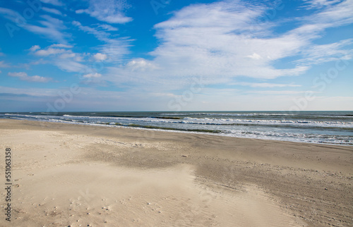 Landscape of an empty wild beach