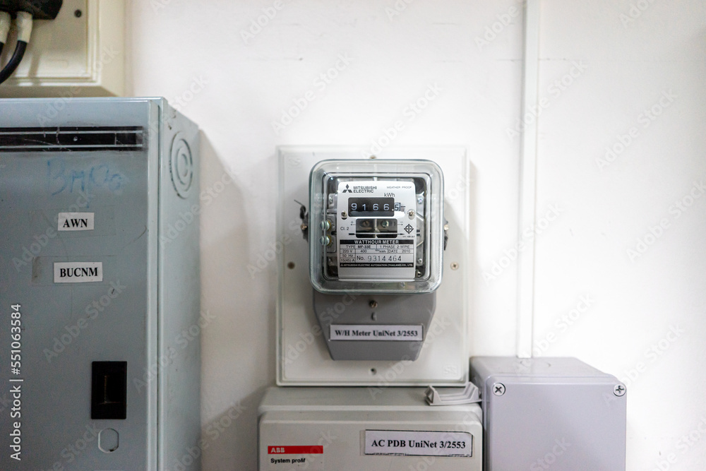 Electric meter Made to Measure Amount of AC power in the house and in industrial plants Electric meter Made to Measure Amount of AC power in the house and in industrial plants