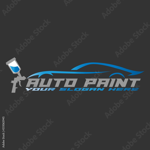 Illustration vector graphic of Auto Car Body Paintings logo design template.