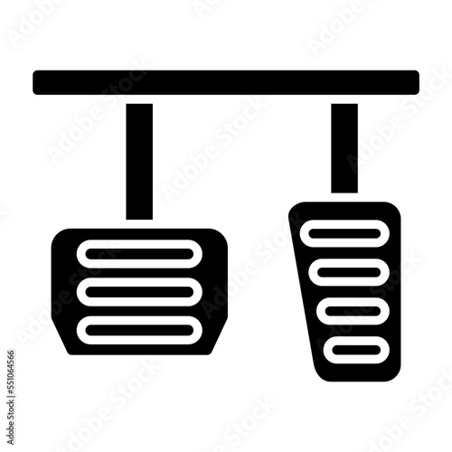 Brake Pedal Glyph Icon